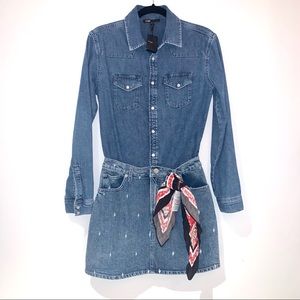 [NWT] Maje Timeless Faded One-piece Jean Dress